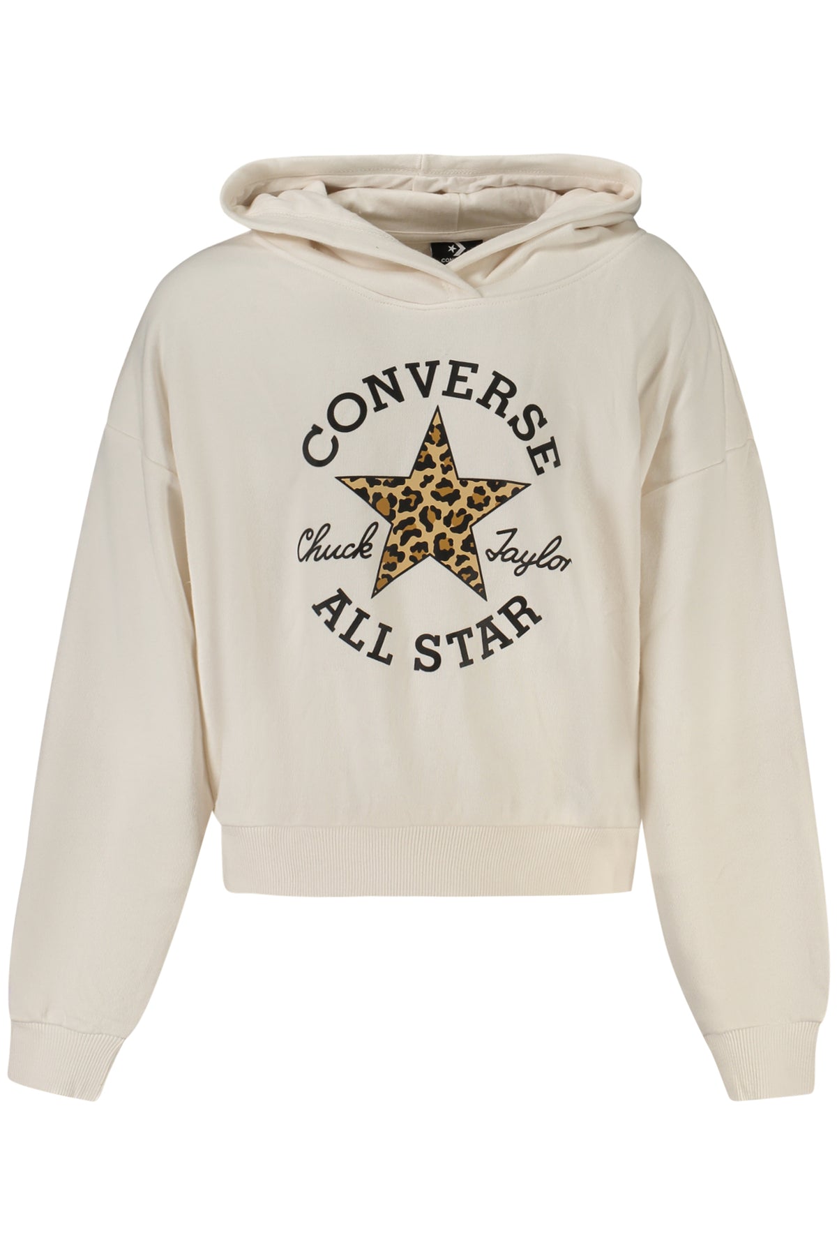 Converse момичешки суитшърт с качулка – бял