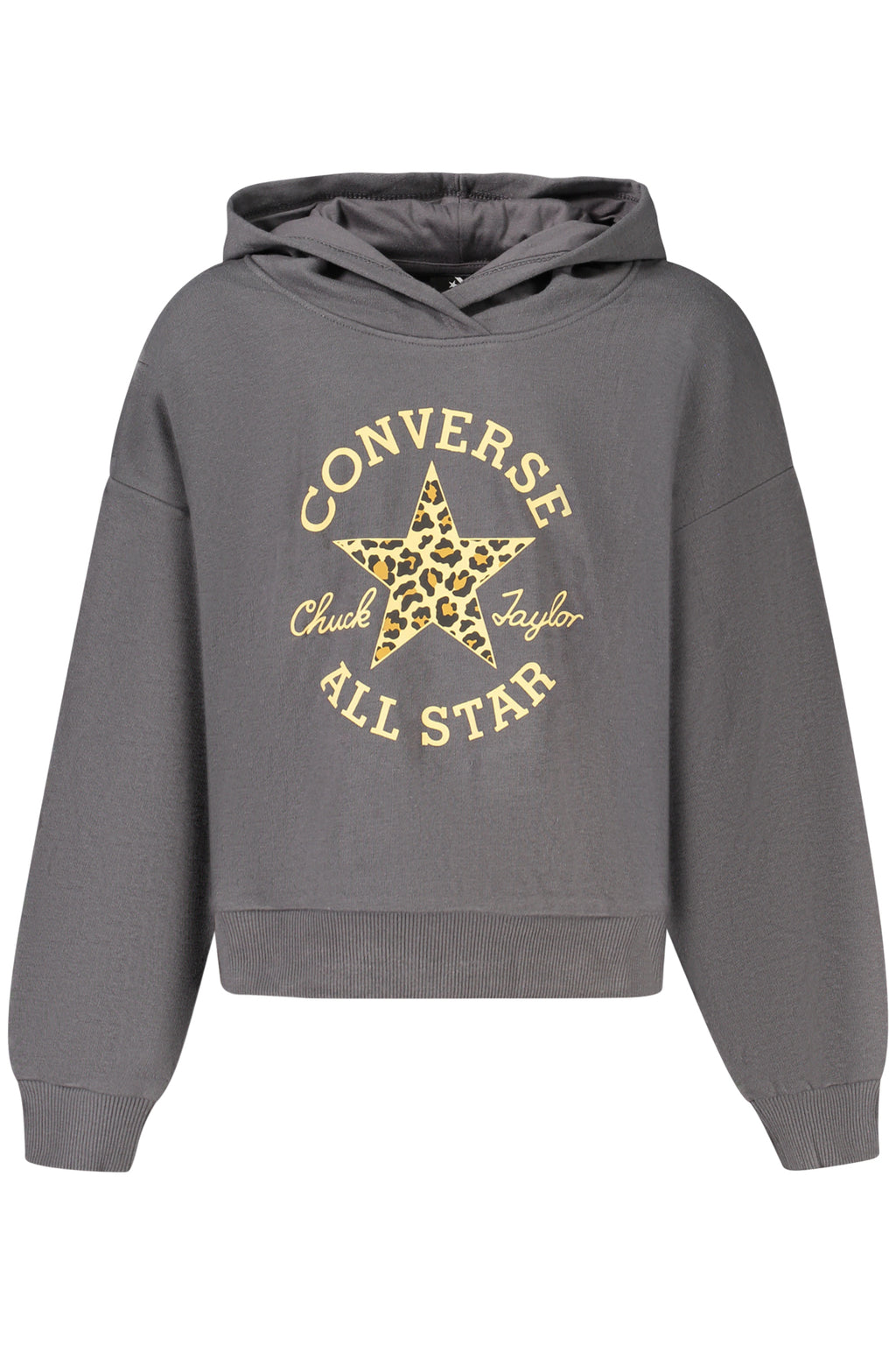 Converse момичешки суитшърт с качулка – черен