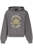 Converse момичешки суитшърт с качулка – черен