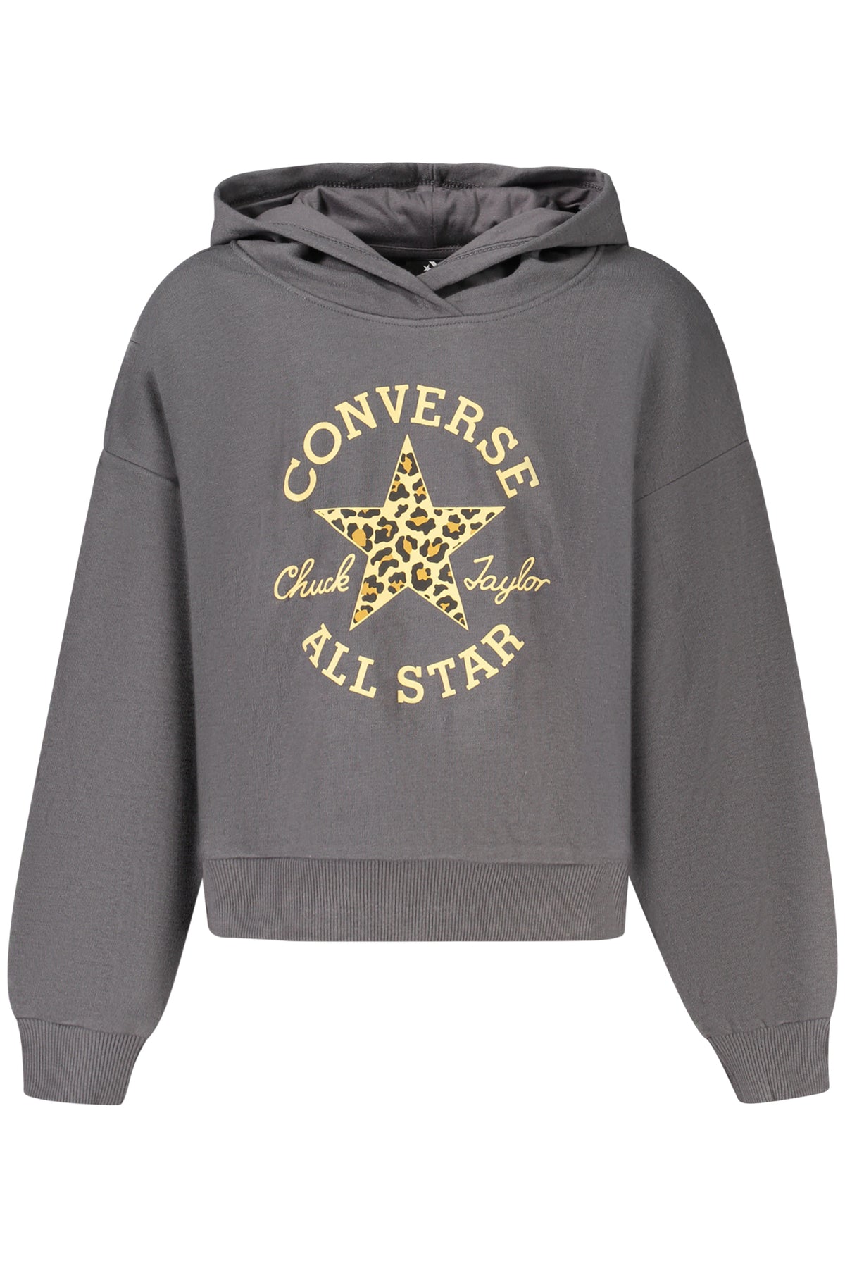 Converse момичешки суитшърт с качулка – черен