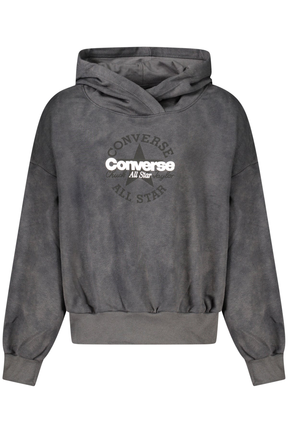 Converse момичешки суитшърт с качулка – черен