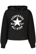 Converse момичешки суитшърт с качулка – черен