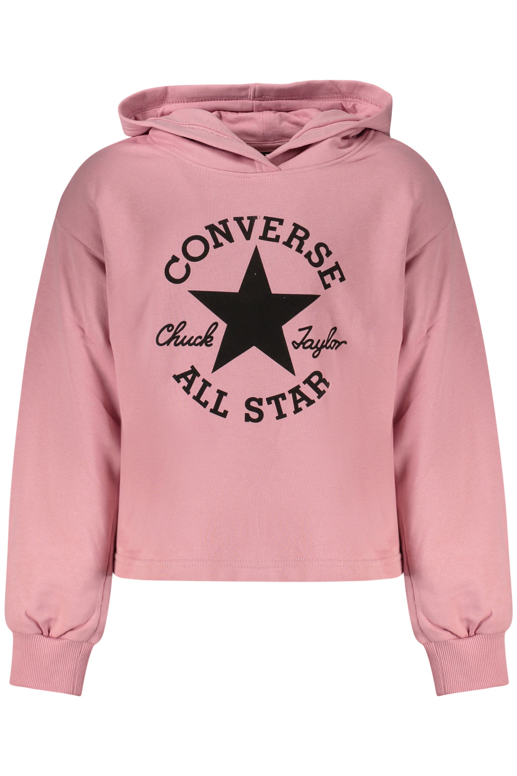 Converse момичешки суитшърт с качулка – розов