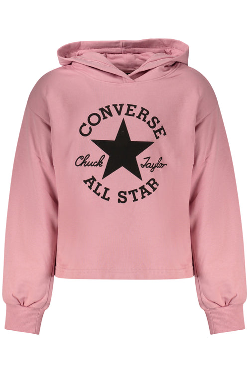 Converse момичешки суитшърт с качулка – розов